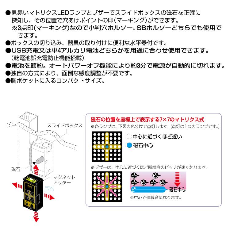 在庫品 マグネットアッター BUT-SP3 (高感度・充電・3点印 在庫品 マグネットアッター BUT-SP3 (高感度・充電・3点印