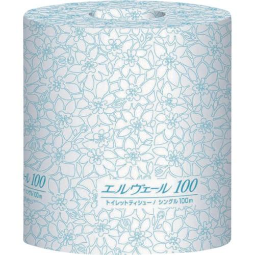 TR エリさけび声 エルヴェールトイレットティシューシングル100m個荷拵えミシン目入り口・入口［80巻入X1容れもの］ トイレ用品-キッチン、日用品、文具-トイレ洗剤
