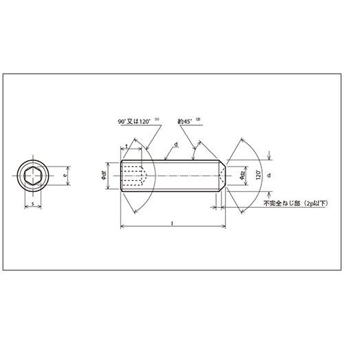 六角穴付止めねじ　M14X25　ホーロ　いもねじ　八幡ねじ　nut　bolt　6カク　イモネジ　ネジ　6角