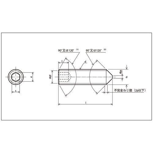 六角穴付止めねじ　とがり先　M6X15　イモネジ　八幡ねじ　いもねじ　6カク　ホーロ　6角　bolt　nut　ネジ