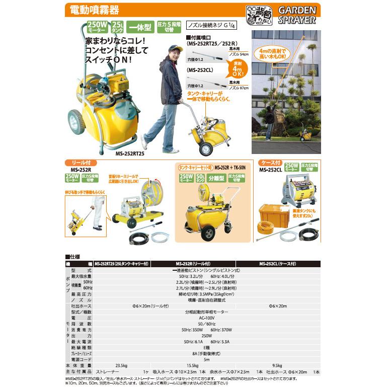 愛知県の家電 ☆工進 リール付モーター動噴 MR-252R