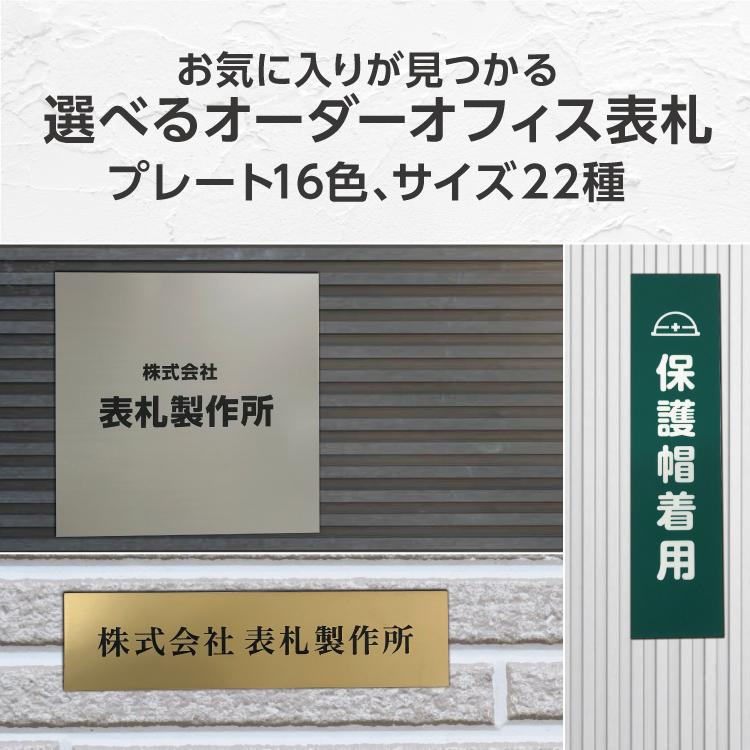 (横)ヨコ書き (9) 縦260x横560mm #会社 オーダーメイド 看板 戸建 樹脂製 自由 ステンレス調 おしゃれ オフィス レーザー ポスト プレート 【エル】