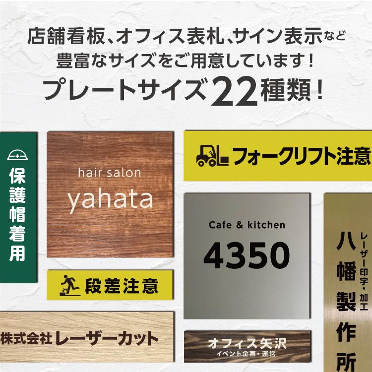 (横)ヨコ書き (9) 縦260x横560mm #会社 オーダーメイド 看板 戸建 樹脂製 自由 ステンレス調 おしゃれ オフィス レーザー ポスト プレート 【エル】