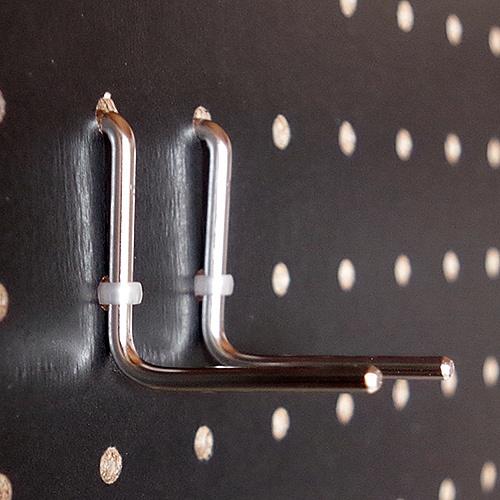 有孔ボード PP樹脂製ロックピン 穴径 5mm / 5φ 用 (30個入)<br