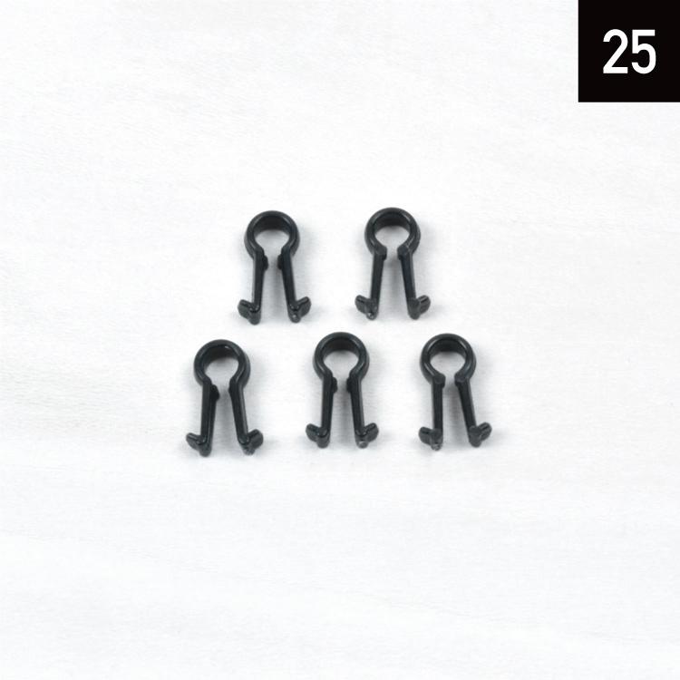 有孔ボード PP樹脂製ロックピン 黒 穴径 5mm / 5φ 用 (30個入)<br