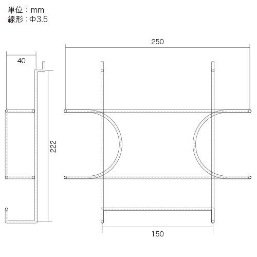 有孔ボード ファイルホルダー A4サイズ (1個) ※25・30ピッチ兼用 八幡ねじ YAHATA｜ytnetshop｜04