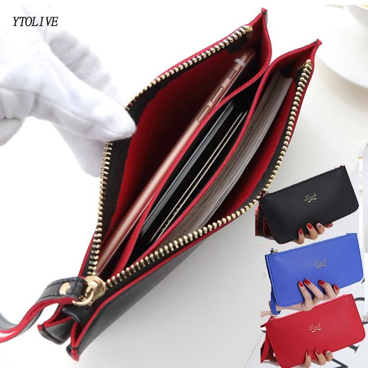 財布 レディース ブラック レッド 多機能 大容量 極薄 薄い 赤 軽量 長財布 黒
