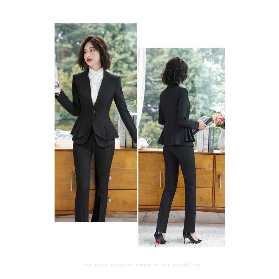 レディース スーツ ビジネススーツ リクルートスーツ スキニーパンツ 通勤 ビジネス 就活 面接 大きいサイズ ノーカラー Yto Ytolive 通販 Yahoo ショッピング