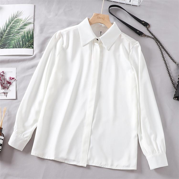 シャツ 襟付き レディース 長袖 トップス ブラウス 白 比翼仕立て オフィス 通勤 スーツ シワになりにくい Yto Ytolive 通販 Yahoo ショッピング