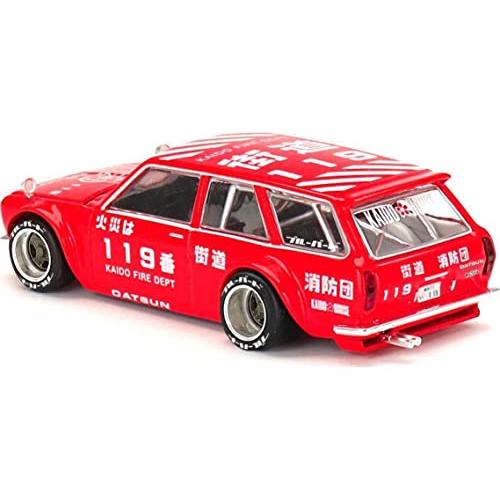 Kaido House x Mini GT ダットサン DATSUN KAIDO 510 ワゴン 消防 1/64 ミニカー｜ytradecenter｜03