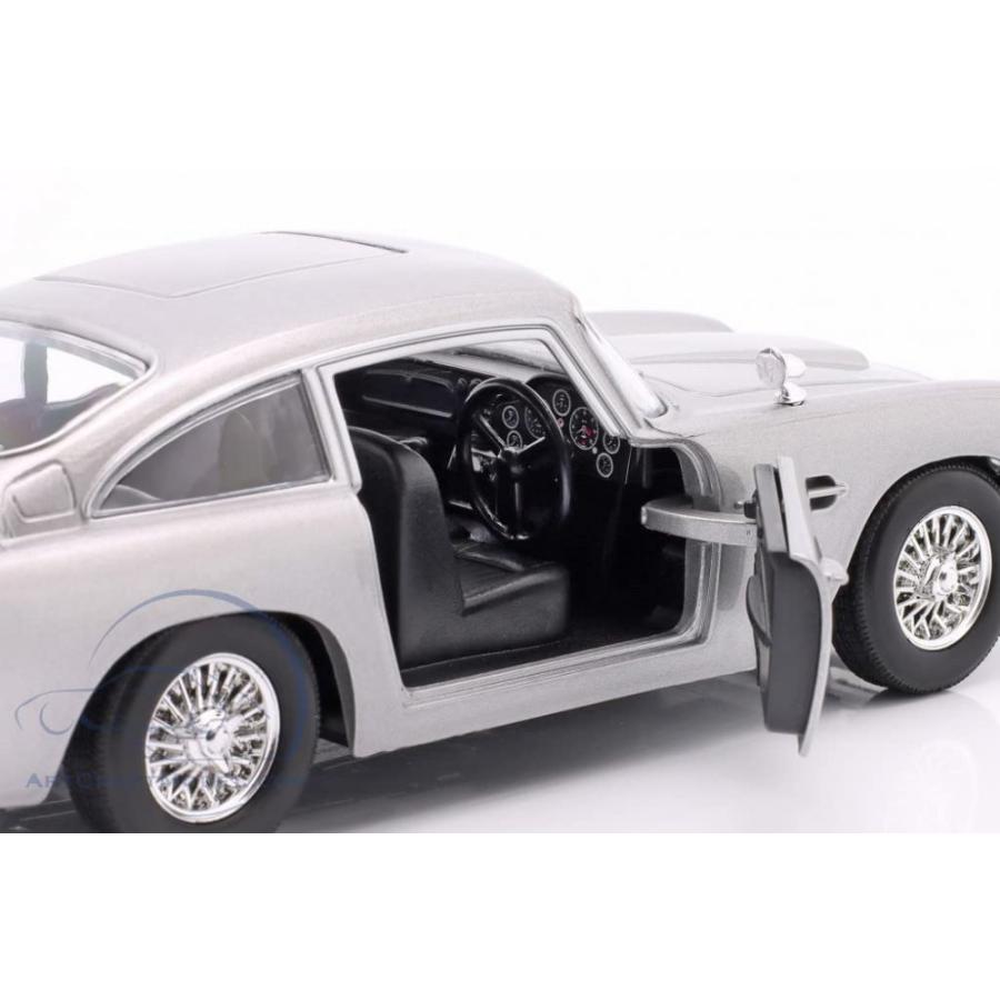 アウトレット品 MOTORMAX モーターマックス ASTON MARTIN DB5 COUPE 1965 映画007 ゴールドフィンガー シルバー 1/24 ミニカー｜ytradecenter｜05