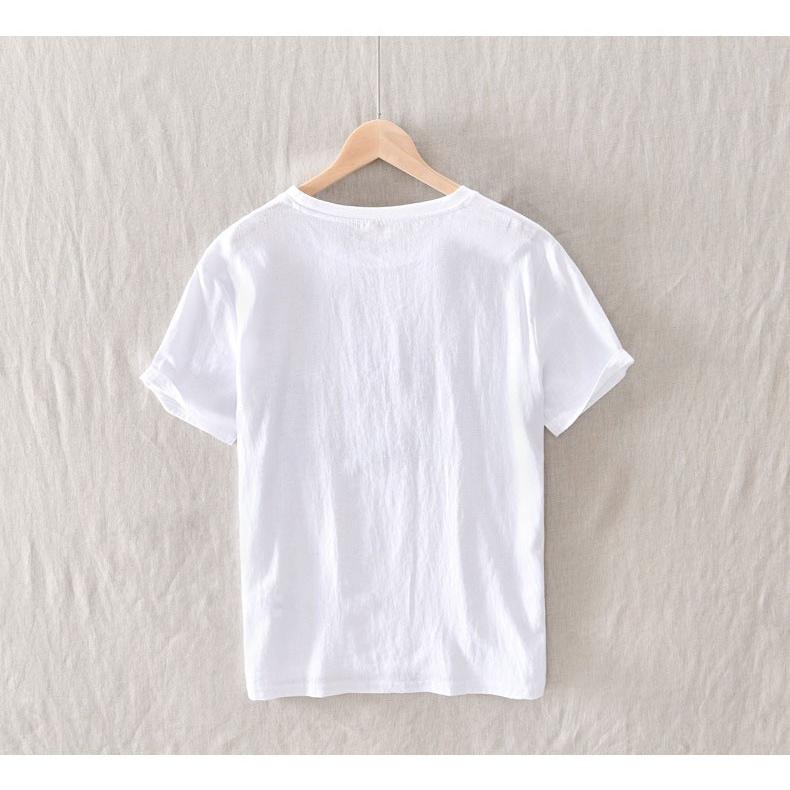 リネンtシャツ メンズ 綿麻tシャツ 半袖 麻tシャツ カジュアル トップス 刺 Tシャツ 薄手 涼しい 白 軽い 吸汗 夏 新作 30代 40代 50代 Mydxt ニコル2 通販 Yahoo ショッピング