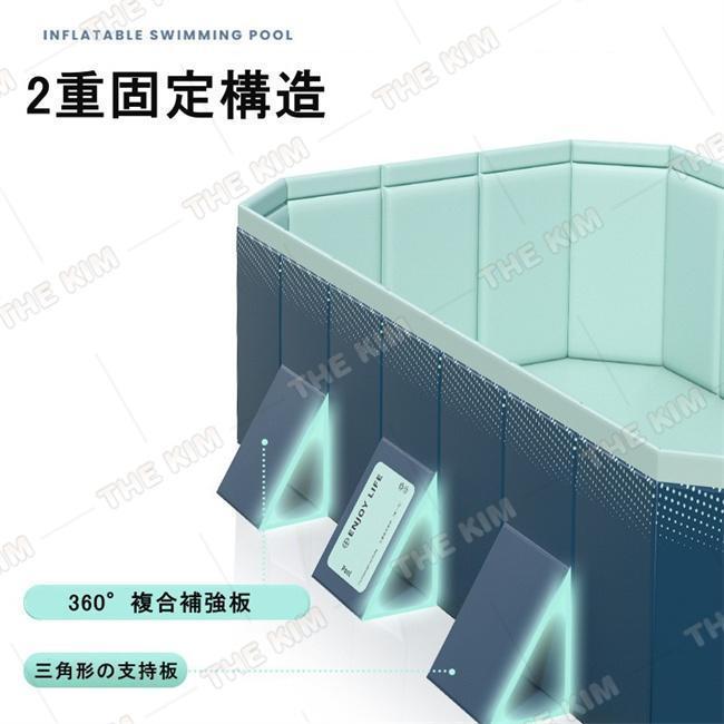 正規通販】【正規通販】最新2023 プール 空気入れ不要 ビニール 家庭用