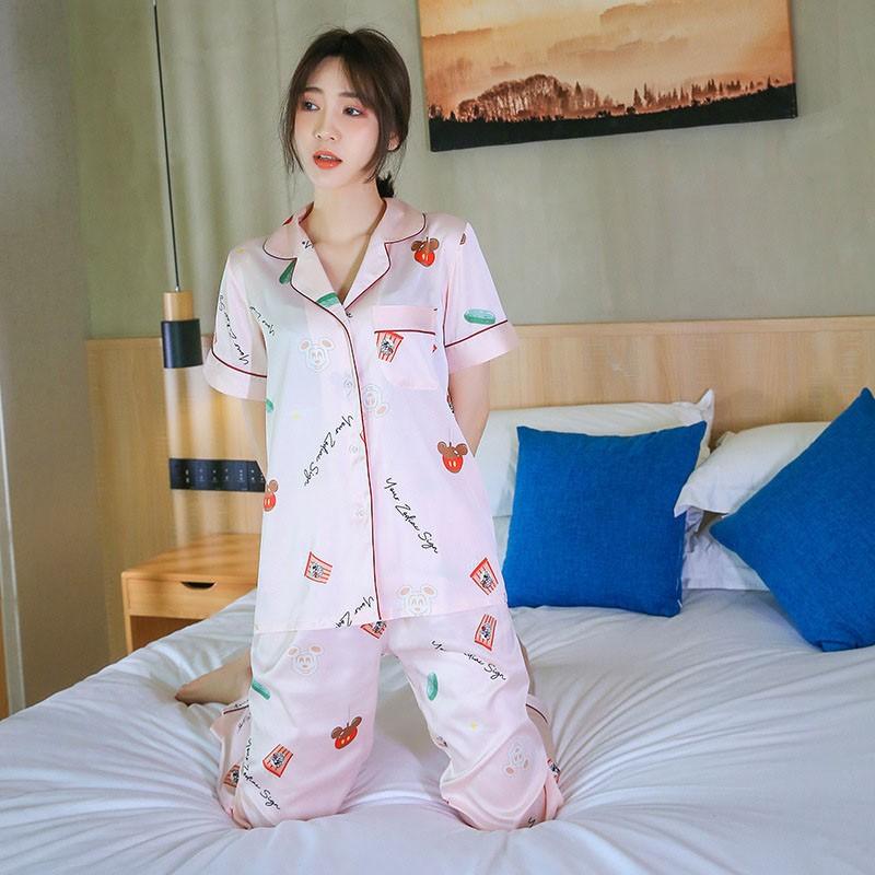 部屋着 ルームウェア レディース ランジェリー 上下セット 半袖パジャマ シルク 春夏パジャマ 前開き 寝巻き パジャマ 花柄 ナイトウェア ホームウェア 可愛い Ylfsy9140 ニコル2 通販 Yahoo ショッピング