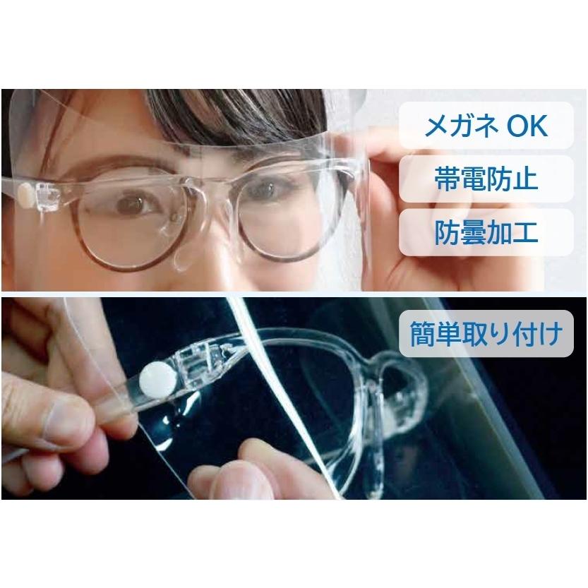 可動式フェイスシールド メガネタイプA 1個袋入り仕様【100個セット】_1