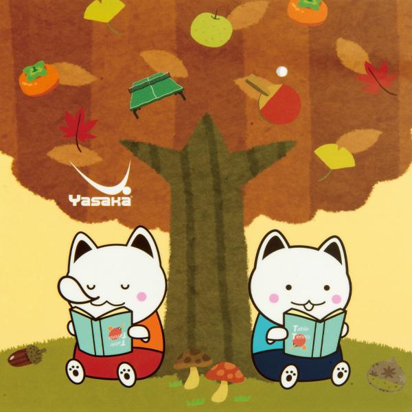ヤサカ（Yasaka） にゃんこカラーシート 春夏秋冬 卓球 ラケット