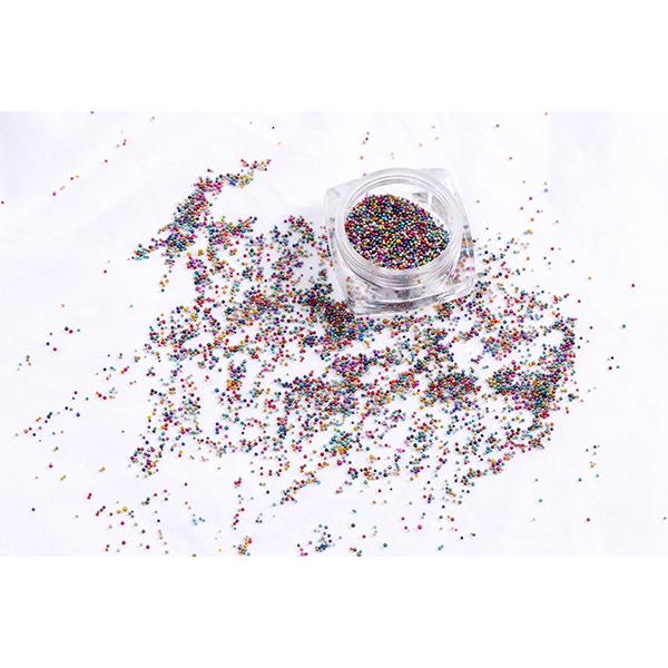 ガラスブリオン ネイルパーツ 6色セット 各約4g（6ケース） : ビーズ