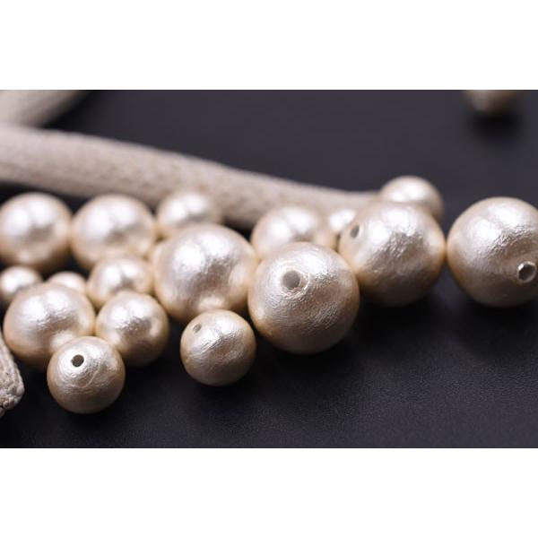 コットンパール 丸玉 6mm＆8mm＆10mm＆12mm ベージュ 20個入｜yu-beads-parts｜04