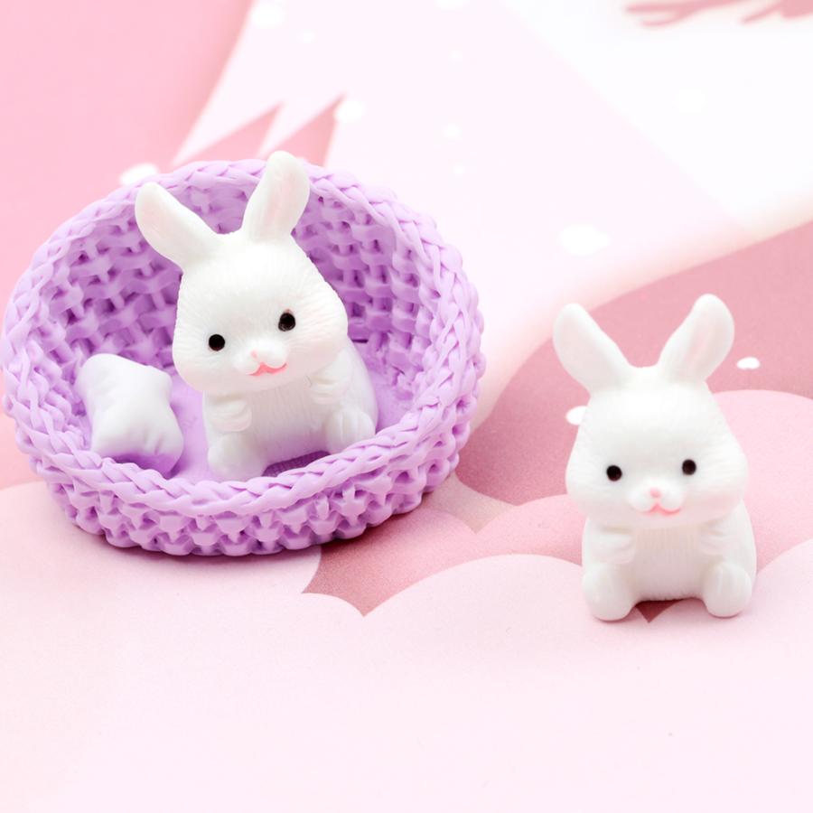 うさぎ置物 ミニチュアうさぎ インテリア小物 マスコット 玄関置き物