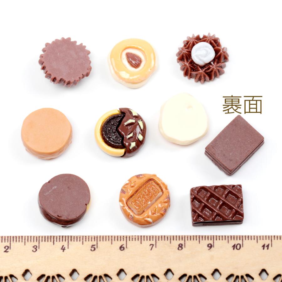 樹脂貼付けパーツ クッキー ビスケット 食品サンプル カラフル レジン
