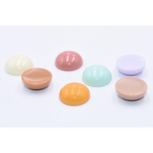 高品質デコパーツ 樹脂パーツ 半円 18mm 全10色【20ヶ】 : ビーズ
