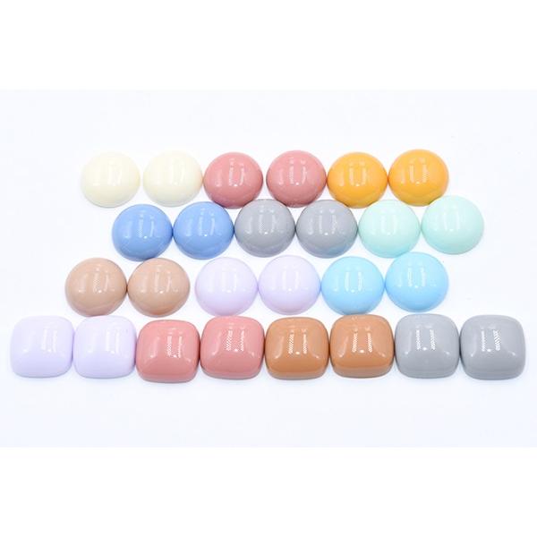 高品質デコパーツ 樹脂パーツ 半円 18mm 全10色【20ヶ】 : ビーズ
