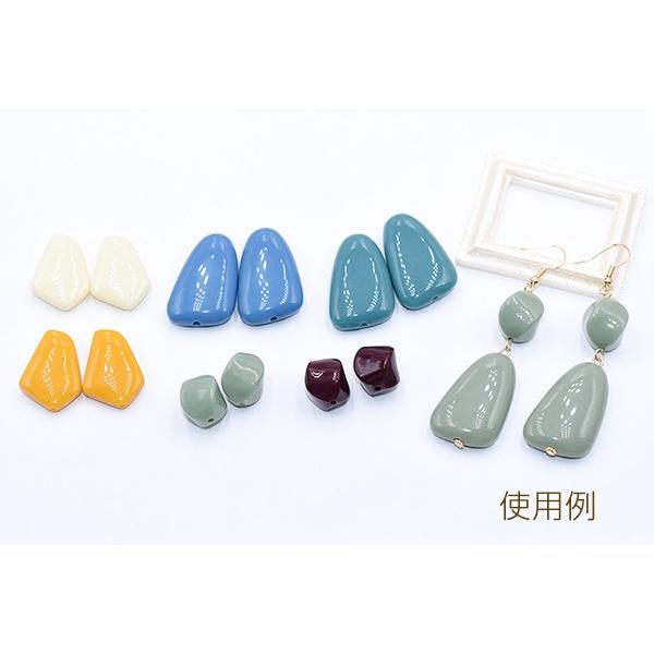 高品質アクリルビーズ 変形五角形 18×24mm 全6色【20ヶ】 : ビーズ 