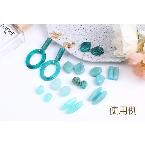 アクリルパーツ アクリルビーズ アクリルチャーム ミックス ブルー×グリーン（30g）｜yu-beads-parts｜06