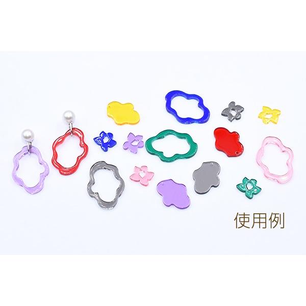 アクリルパーツ 不規則プレート 1穴 21×28mm クリア【20ヶ】 : ビーズ