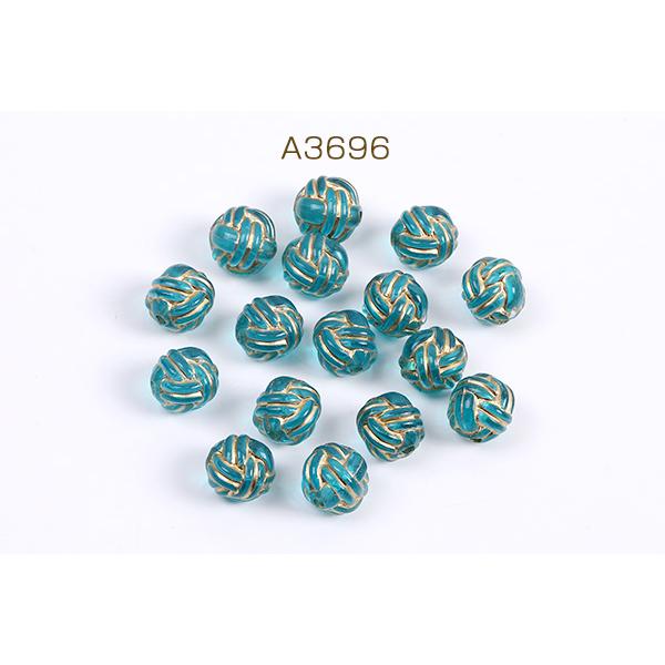 レース 模様 アクリルビーズ 16mm カスタムボールペン フロスト