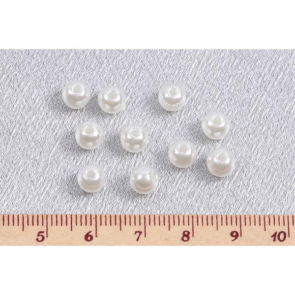 パールビーズ ABS樹脂パールビーズ 丸玉 6mm ホワイト（100ヶ）｜yu-beads-parts｜05