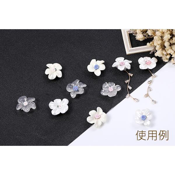 貼付けパーツ 樹脂貼付けパーツ 樹脂カボション フラワー 21×24mm（6ヶ 