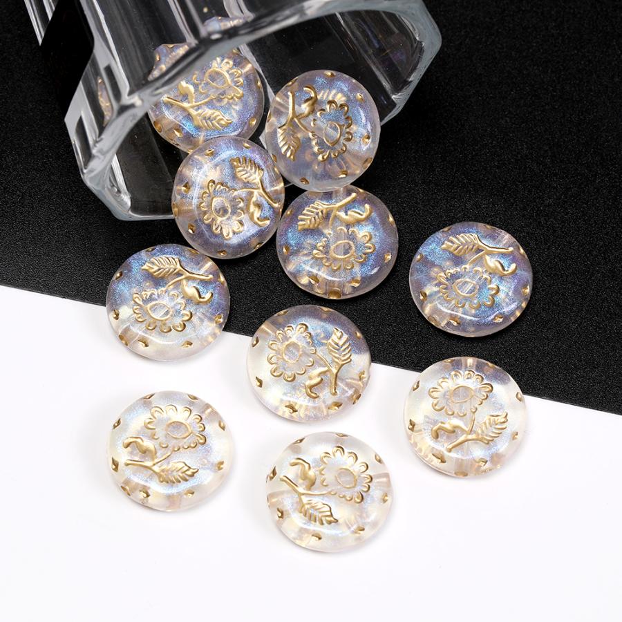 アクリルビーズ アンティーク調アクリルビーズ コイン型 フラワー柄 18mm（8ヶ） : ビーズアンドパーツ - 通販 - Yahoo!ショッピング