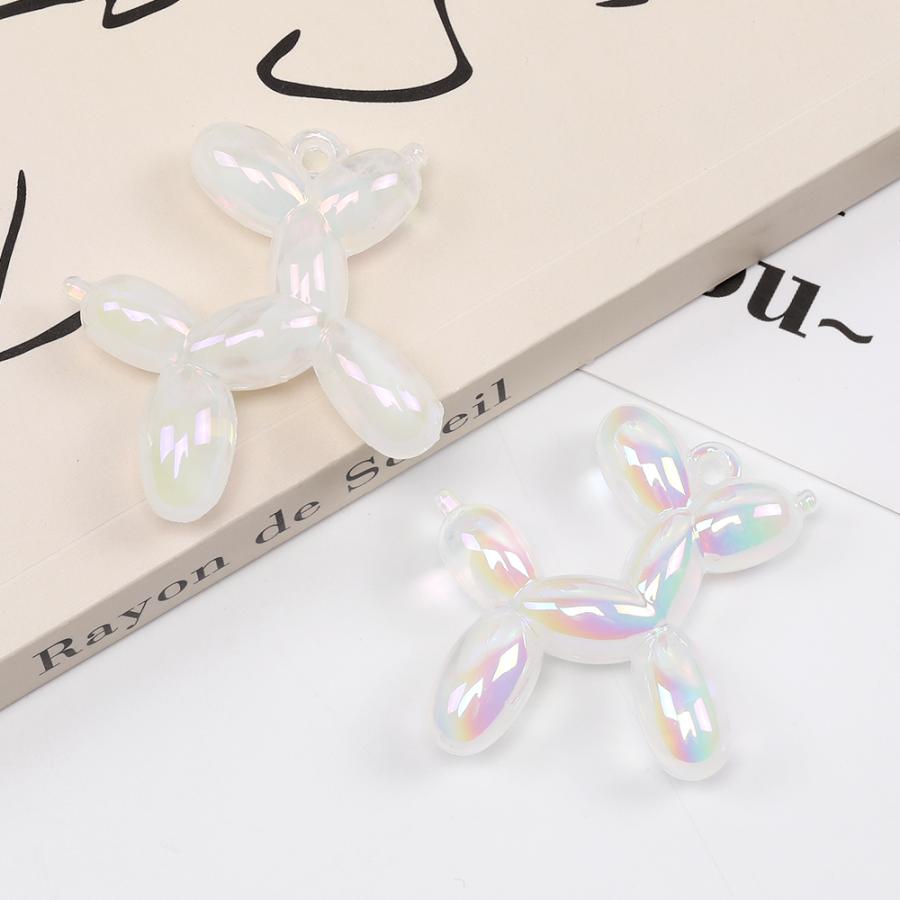 カン付き アクリル チャーム 被りなし 84個 セット アクリルチャーム 立体ドッグチャーム カン付き 4.5×5cm（2ヶ