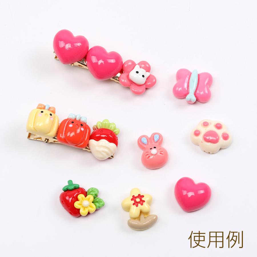 樹脂デコパーツミックス 樹脂貼付けパーツ (15ヶ）｜yu-beads-parts｜05