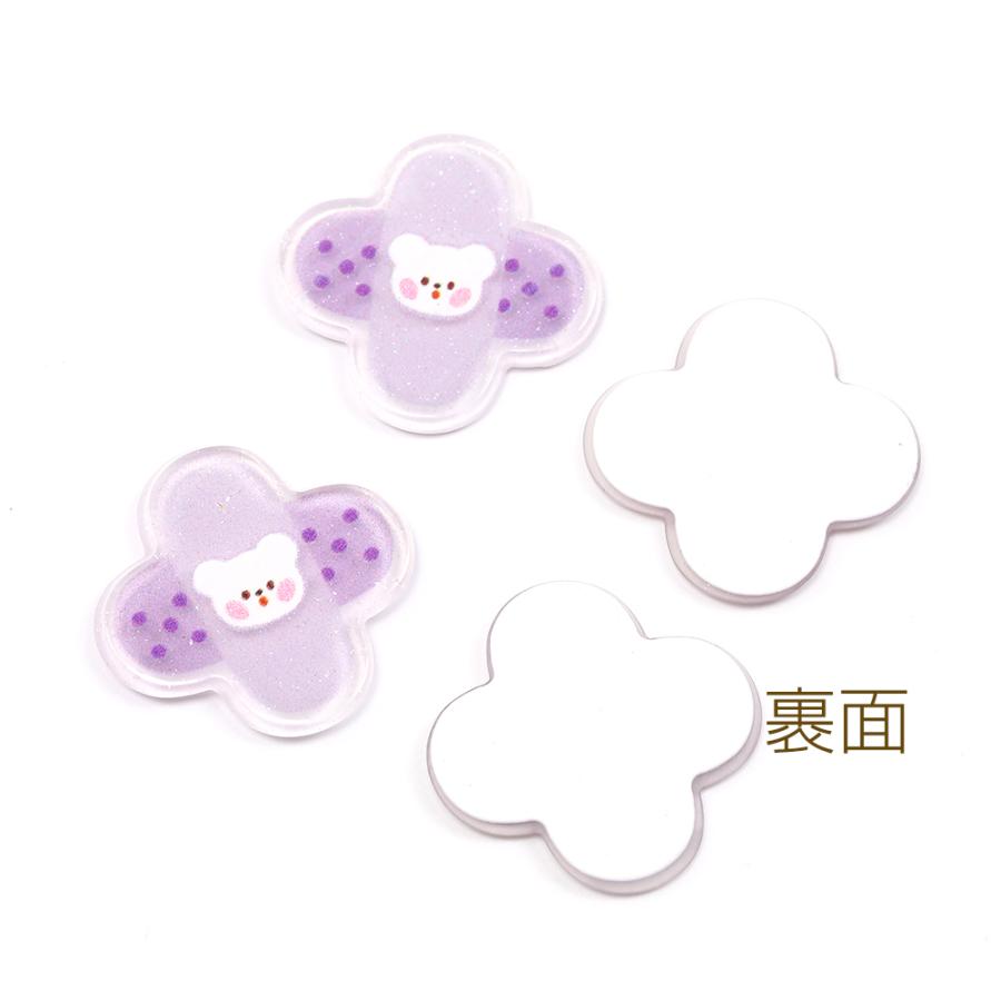 アクリル貼付けパーツ アクリルカボション アクリルデコパーツ 