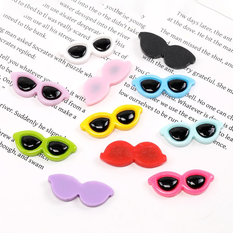 貼付けパーツ アクリル製 立体サングラスパーツ メガネモチーフ