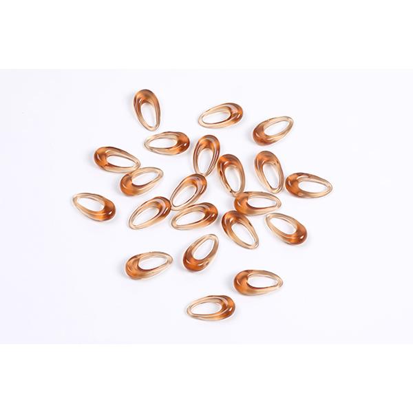 樹脂チャーム しずく型 クリアカラー（8ヶ） : ビーズアンドパーツ