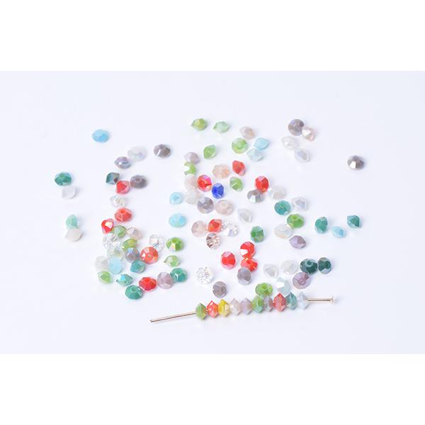 メッキガラスビーズ ソロバンカット 3×4.5mm｜yu-beads-parts｜04