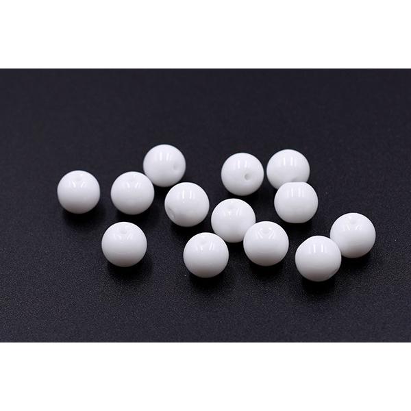 高品質ガラスビーズ 丸玉 8mm ホワイト【1連(約44ヶ)】 : ビーズアンド