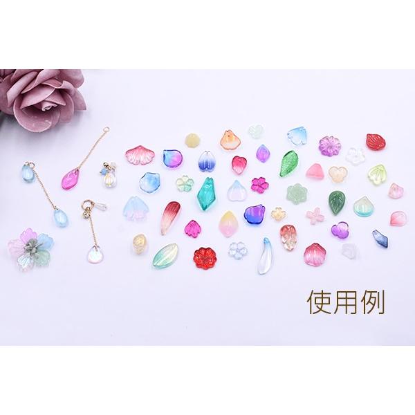 高品質チェコガラスチャーム リーフ 1穴 11×18mm 全22色 No.20-22 