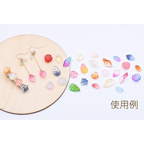 高品質チェコガラスチャーム 花びら 横穴 6×12mm 全8色 : ビーズアンド