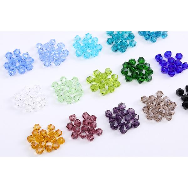 ガラスビーズ ガラスクリアビーズ ソロバンカット 4mm（50ヶ