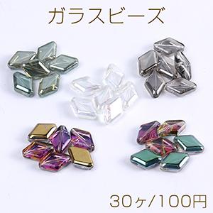 メッキガラスビーズ ひし形 10×15mm（30ヶ）｜yu-beads-parts