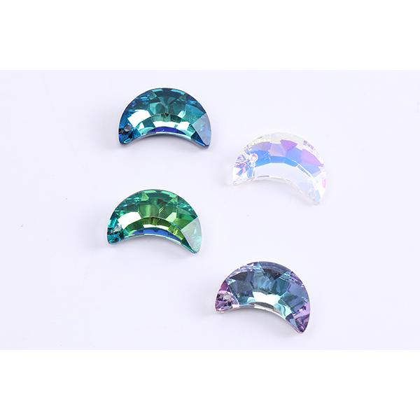 ガラスチャーム 月型カット 1穴 13×20mm｜yu-beads-parts｜04