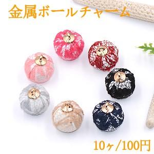 金属ボールチャーム 14×16mm レース付き【10ヶ】｜yu-beads-parts