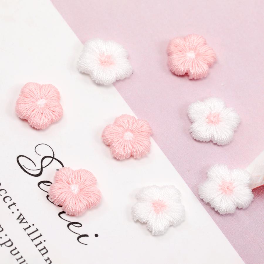 刺繍ワッペン 花モチーフ アップリケ 刺繍パーツ テープキーホルダー