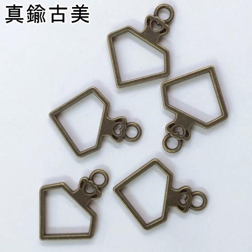 レジン枠 空枠 王冠付きダイヤ 10個セット チャーム UVレジン : ビーズ