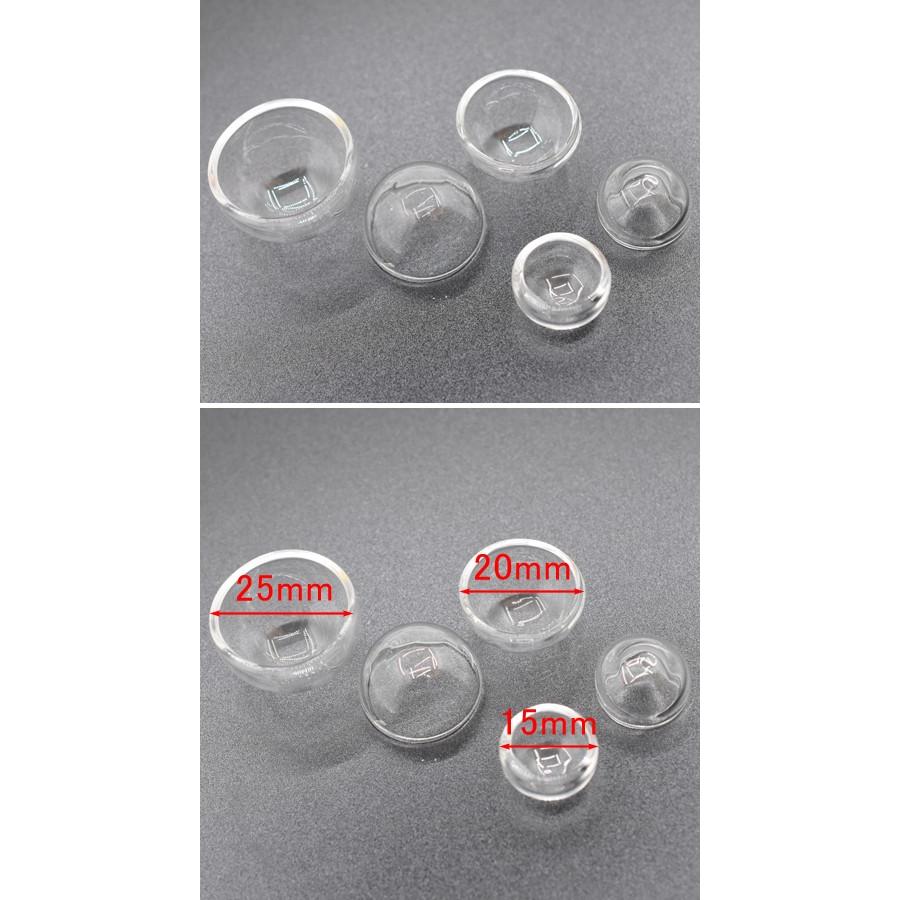 10個】ガラスドーム 半球型 直径15mm/20mm/25mm ハンドメイド 手芸用