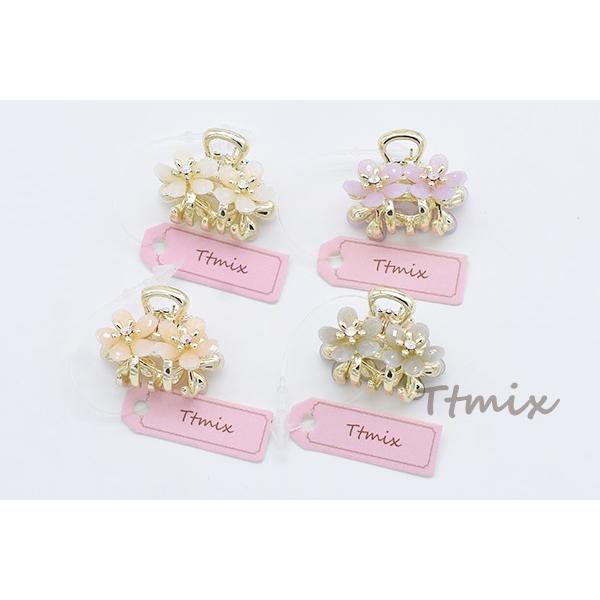 バンスクリップ 2連フラワー アクリル花びら 石付き ヘアアクセサリー 1ヶ Kh190 ユービーズアンドパーツ 通販 Yahoo ショッピング